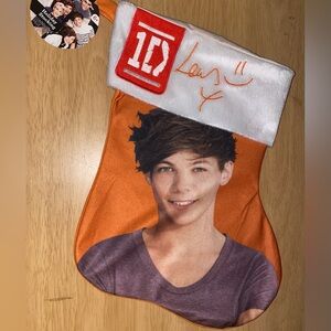 RARE NWT 1D XMAS STOCKING ONE DIRECTION Louis Tomlinson OFFICIAL MERCHANDISE NOS